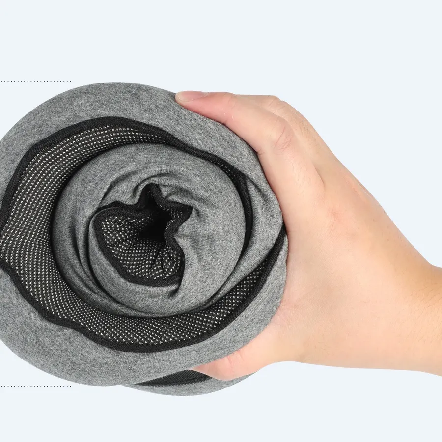 Rolls Down to a 14.5 cm Bundle: Purroch G-shape travel pillow